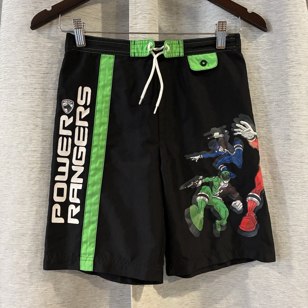 Y2K Kids Power Rangers Swim Trunks Boys Size Medium 7-8